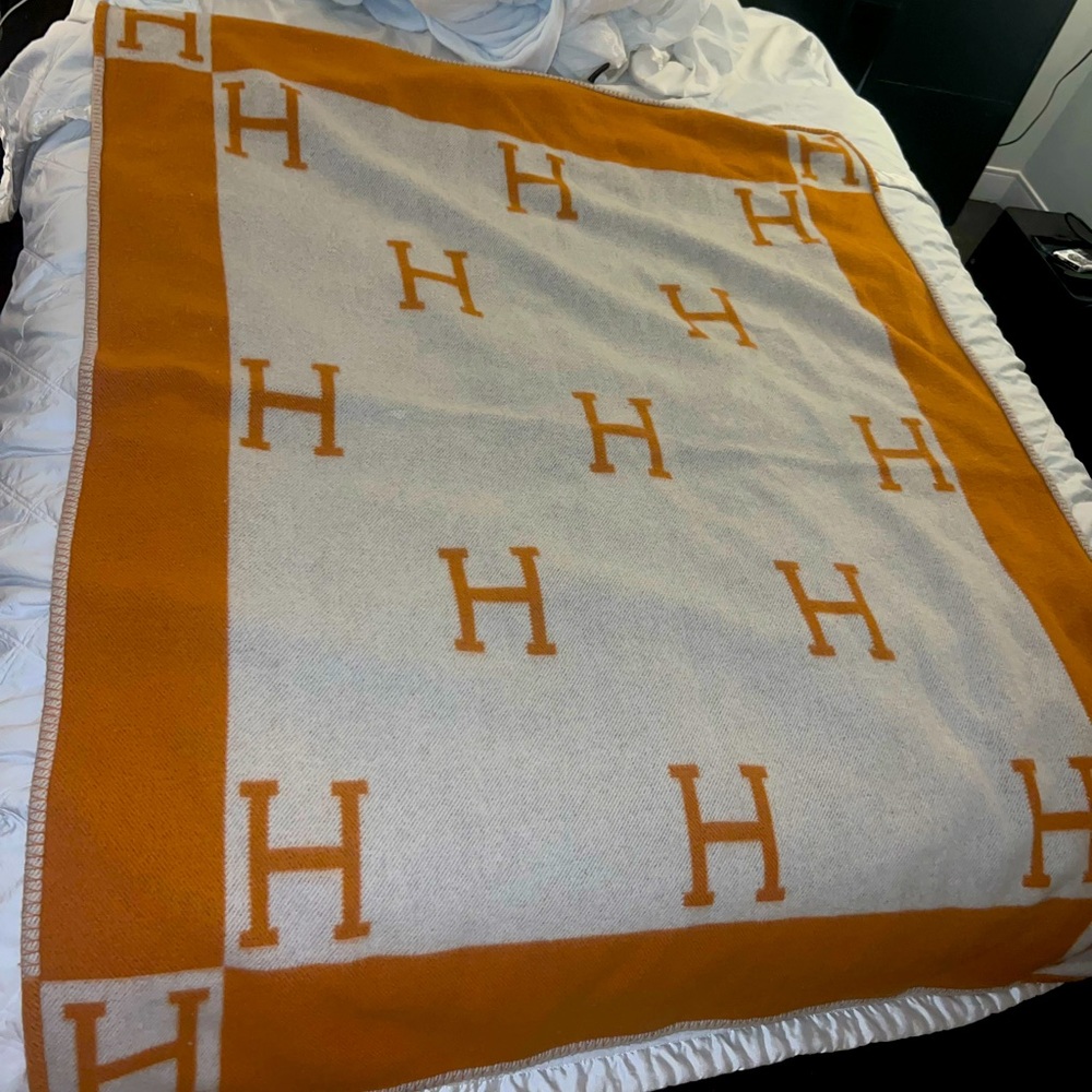 Hermes throw blanket
